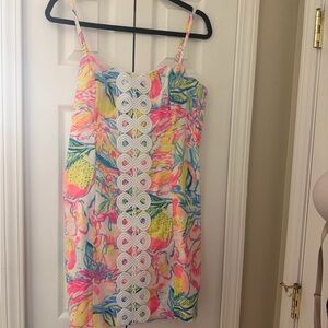 Lilly Pulitzer Shelly Stretch Dress in fiesta la bamba size 10